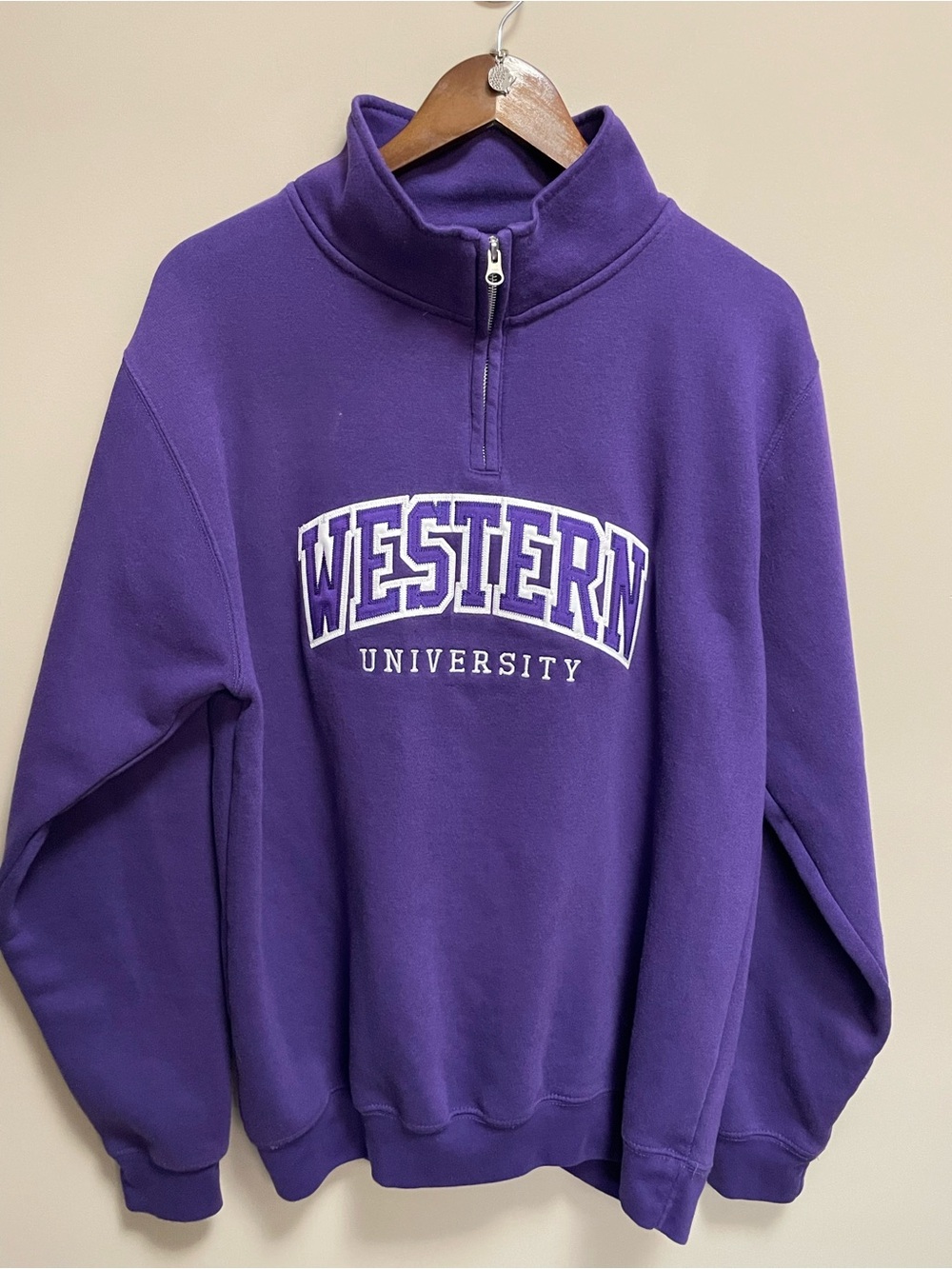 Western University Purple Quarter-Zip Sweatshirt
